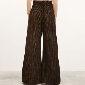 Marimekko Kaisu Stripped Brown/Tan Wide Leg Pant